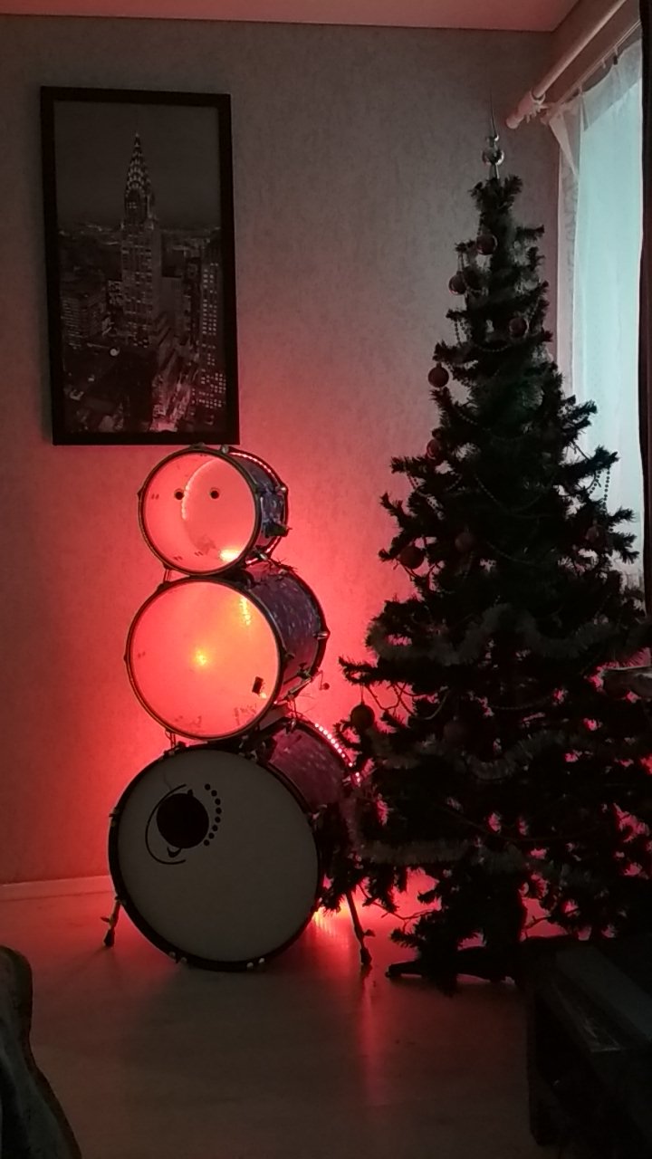 Drum or New Year's mood. - My, New Year, Images, Drums, snowman, Music, Musicians, Longpost