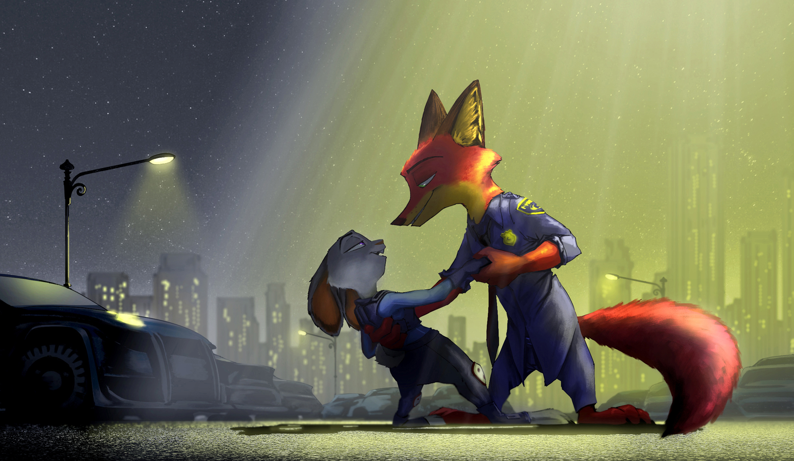 The Stroke of Midnight - Zootopia, Art, Judy hopps, Nick wilde, Nick and Judy, Thewyvernsweaver