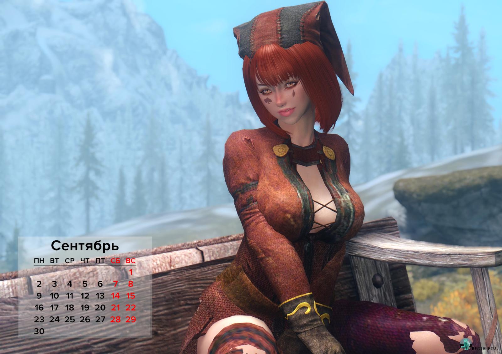 Cold calendar with warm filling - NSFW, My, Skyrim, The Elder Scrolls V: Skyrim, Games, Computer games, Screenshot, Longpost