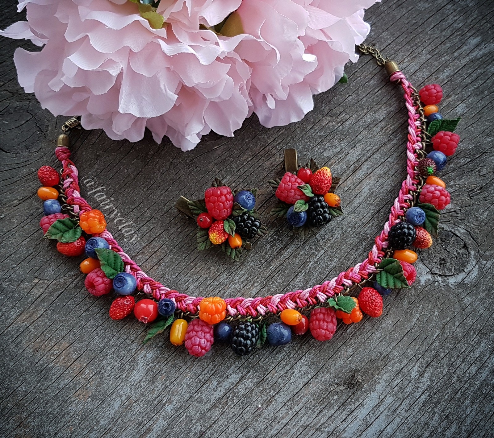 A lot of. Lots of berries - My, Creation, Handmade, With your own hands, Needlework without process, Polymer clay, Decoration, Longpost