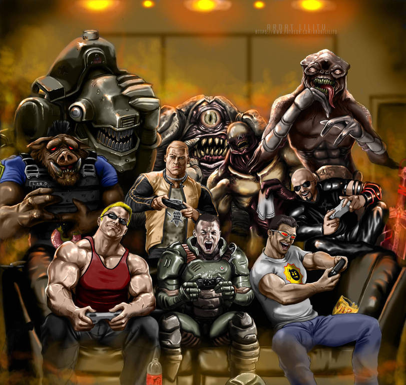 Game Gaming - Duke nukem, Doom, Serious sam, Wolfenstein, Shadow Warrior, Ardathlilitu, Games, Art