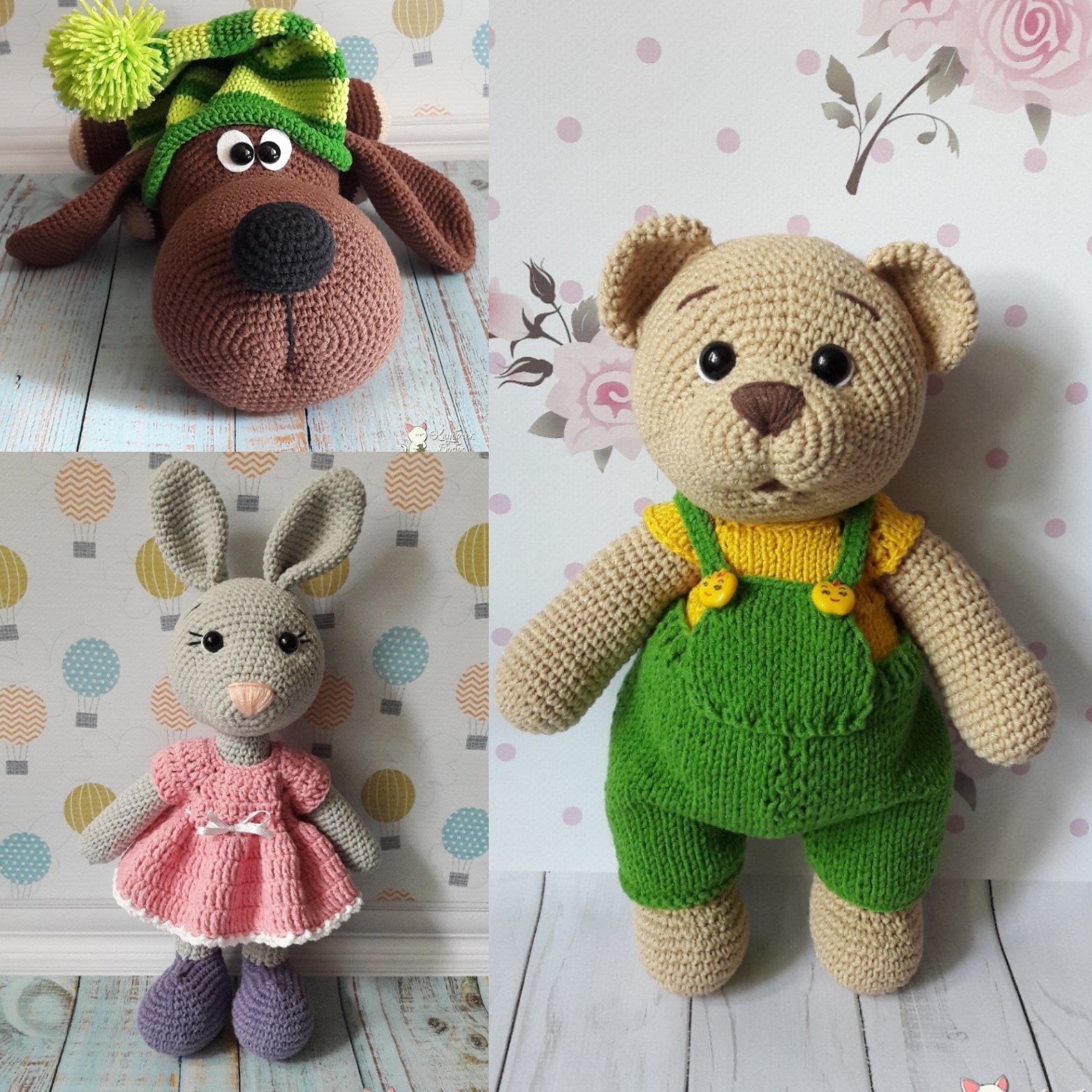 Gifts that give positive and warm! - My, Toys, Knitting, Handmade, The Bears, Hare, Dog, Needlework without process, Soft toy