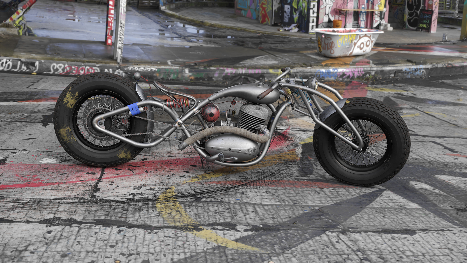 Jawa 354 Charon custom moto - Моё, Ява, Мотоциклы, Кастом, Концепт, 3DS max, Substance painter, Photoshop, Длиннопост, Corona Render, Мото, Кастомизация