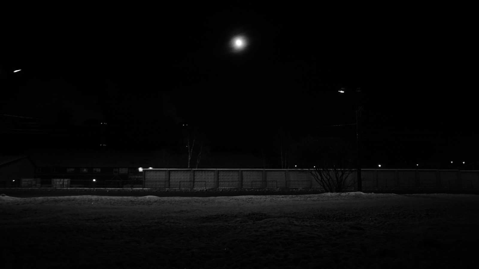 Night - My, Black and white photo, The photo, Winter