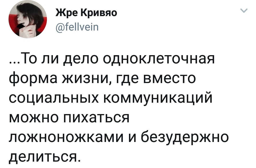 Одноклеточные - Биология, Одноклеточные, Twitter, Скриншот