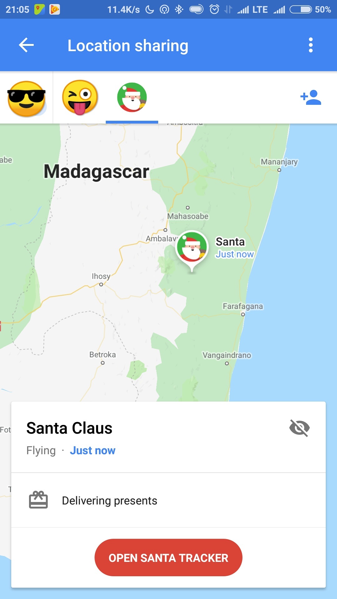 He still exists! - Google maps, Santa Claus