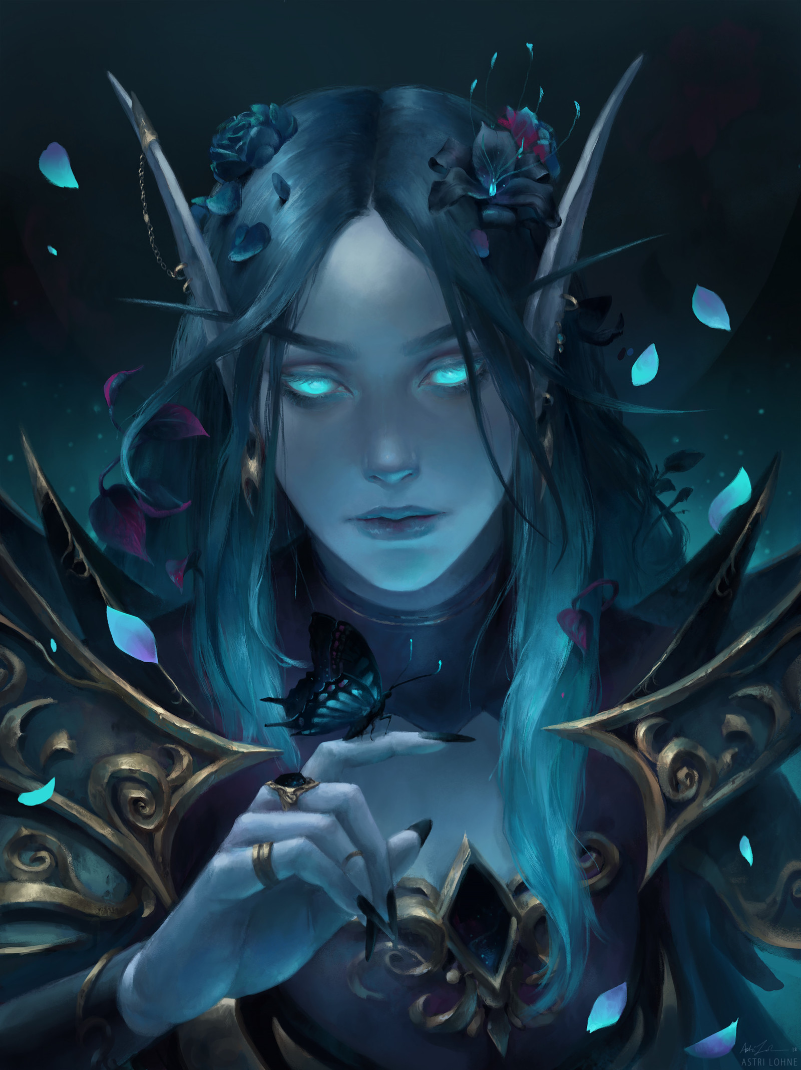 Sedrial Soulspring by Astri Lohne - World of Warcraft, Blizzard, Эльфы бездны, Artstation, Astri-Lohne