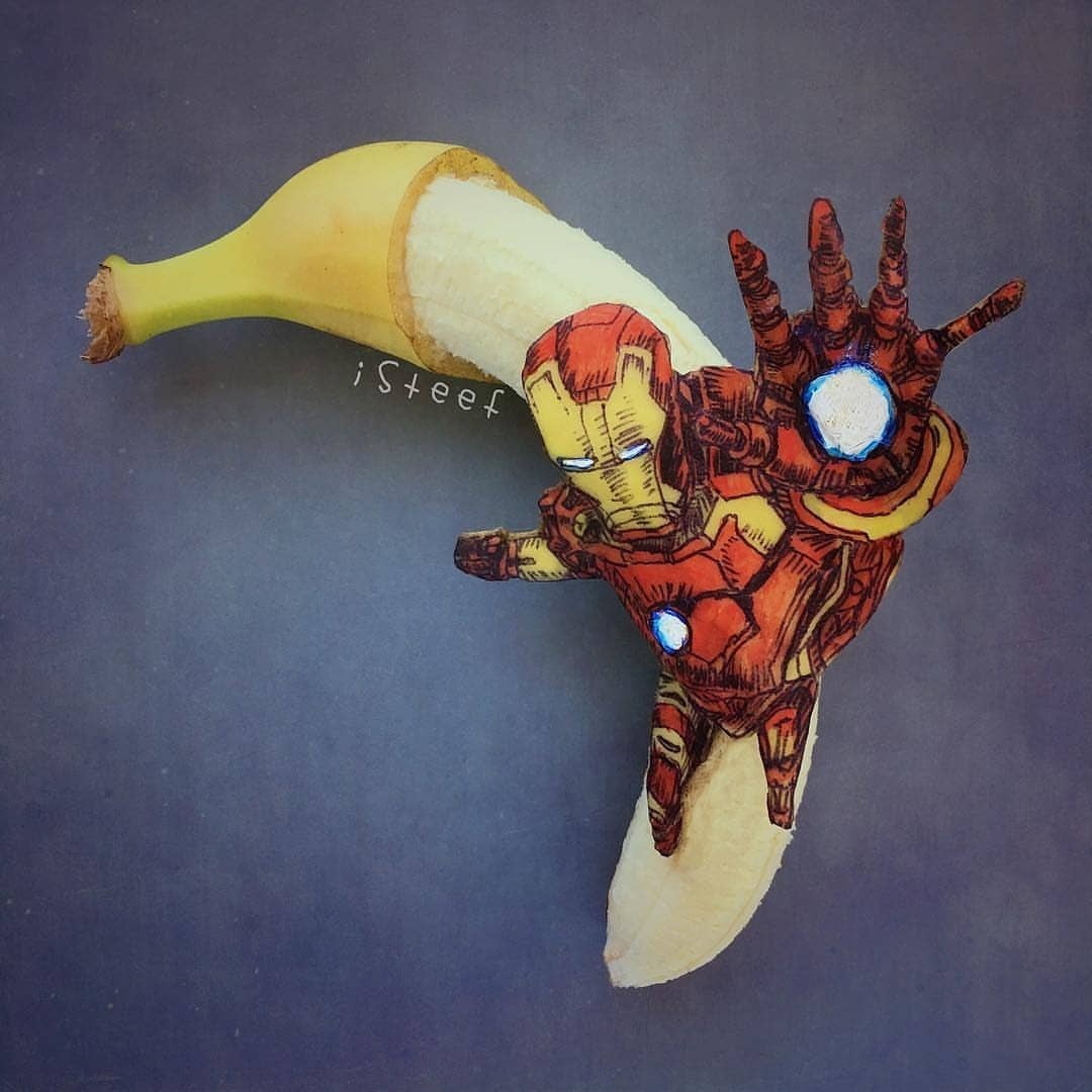 When just eating is boring - Banana, Art, Longpost