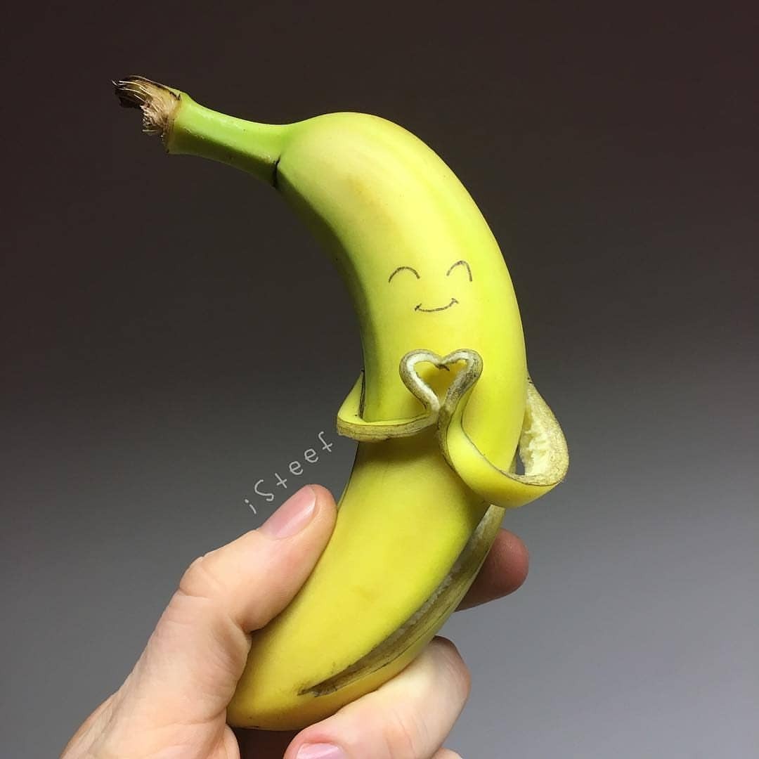 When just eating is boring - Banana, Art, Longpost