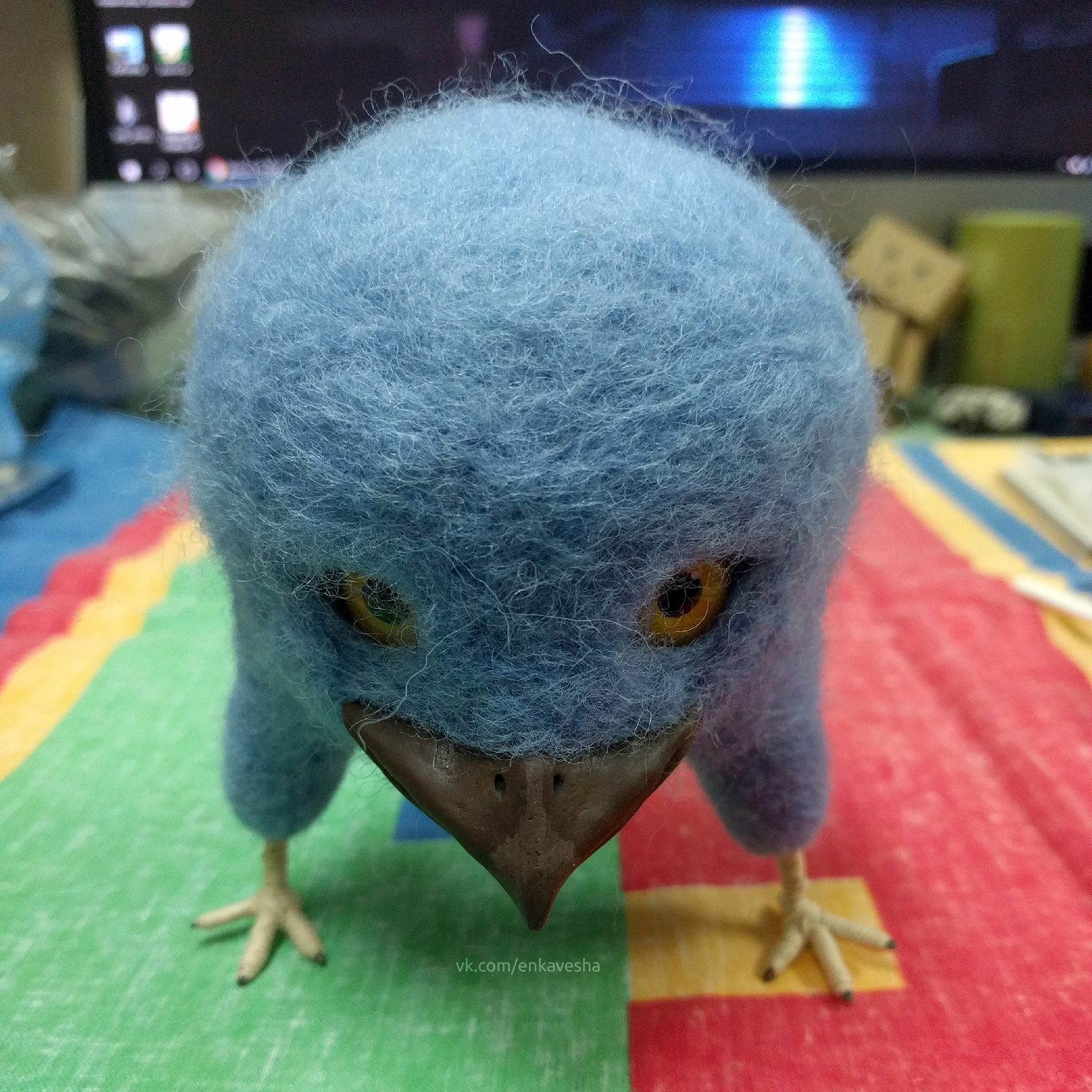 Spherical hippogriff - My, Wallow, Dry felting, Author's toy, Needlework, Needlework with process, Handmade, Harry Potter, Longpost