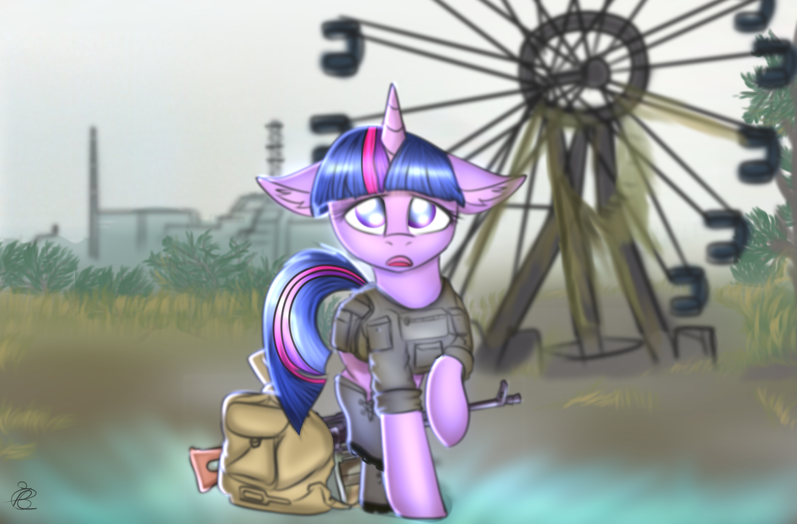 Take a picture of how I made my way to the center of the zone - My little pony, Twilight sparkle, Stalker, Crossover, Crossover