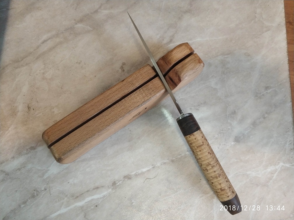 Knife in the kitchen for cutting meat - My, , Longpost, Handmade