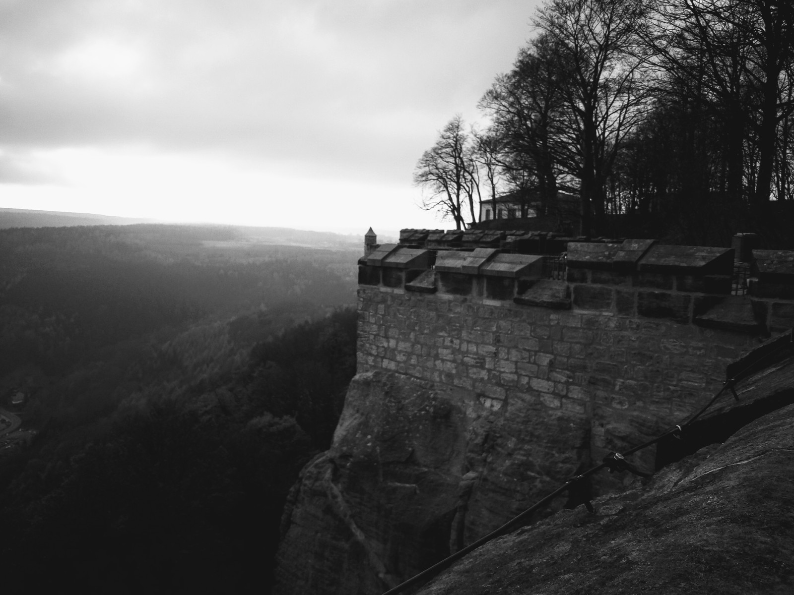 Autumn. - My, Black and white, Height, The photo, Black and white photo