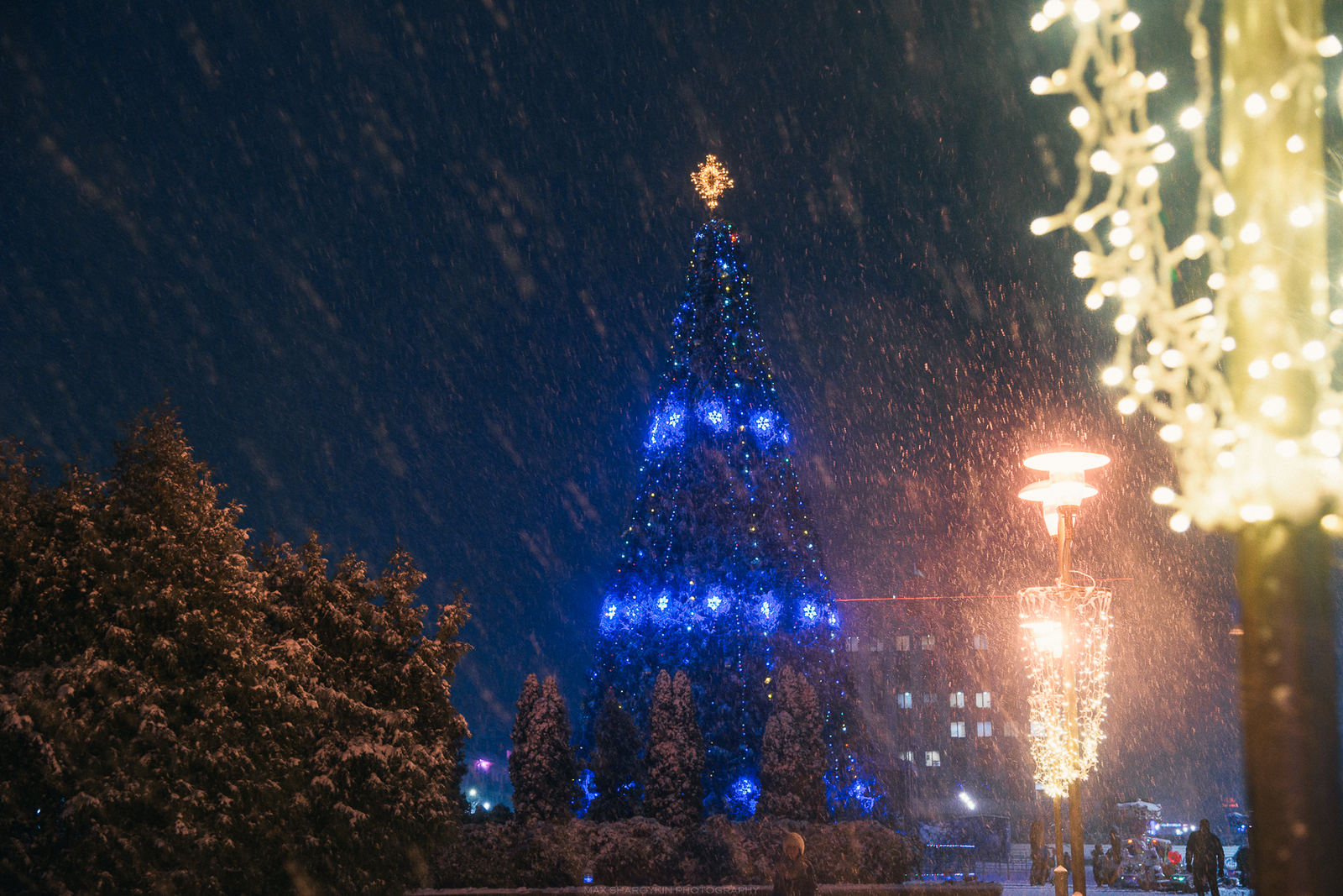 С наступающим Новым Годом из Бобруйска! - Моё, Длиннопост, Фотография, Новый Год, Зима, Республика Беларусь, Снег, Праздники, Бобруйск