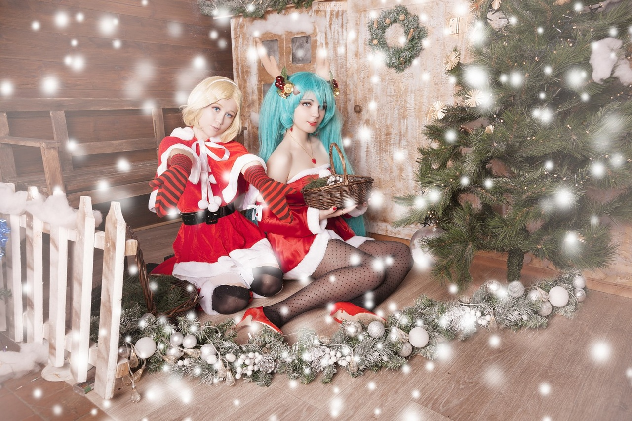 Happy New Year!! - Anime, Not anime, Vocaloid, Hatsune Miku, Kagamine rin, Cosplay, Russian cosplay, New Year, Longpost