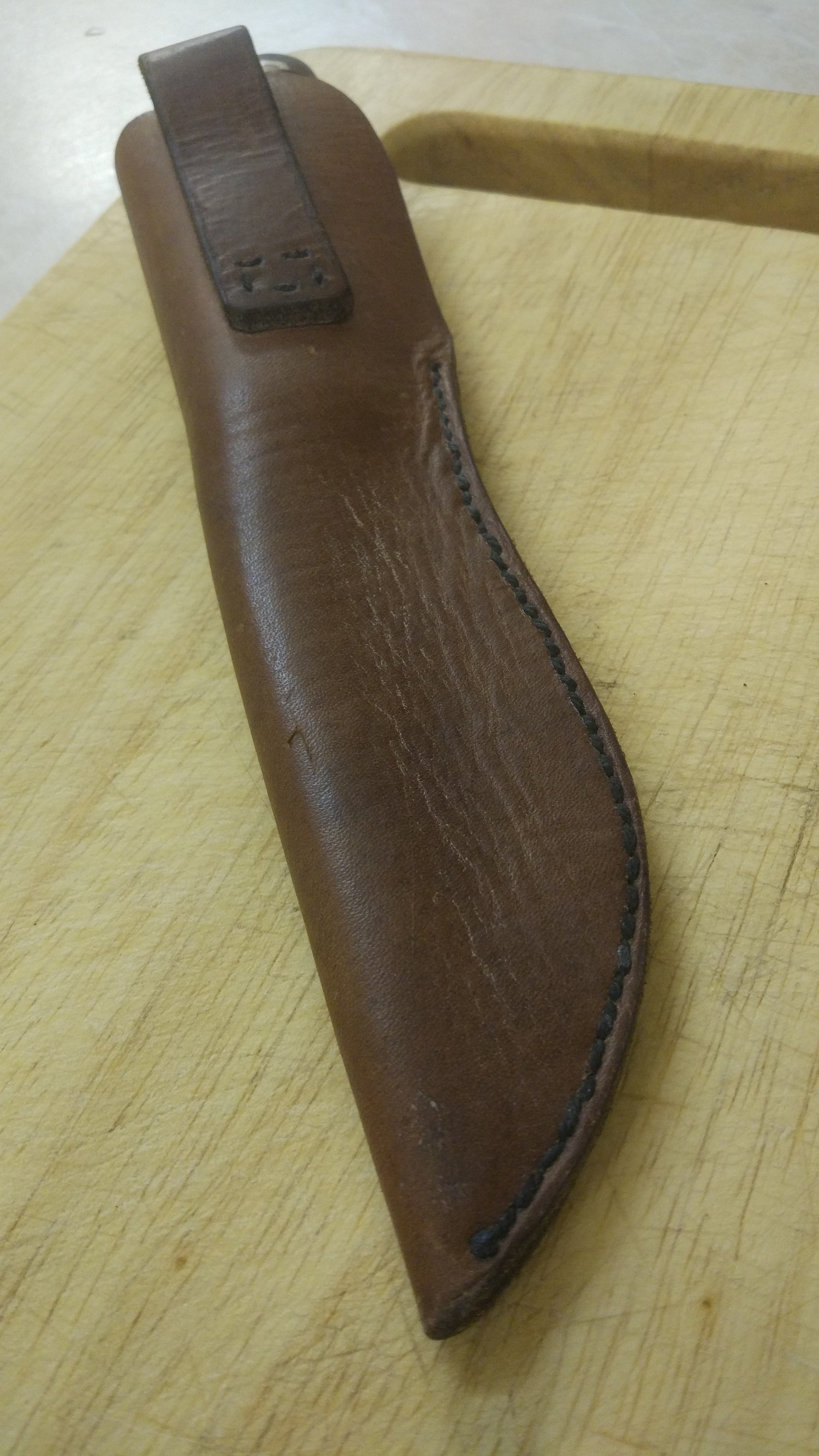 Steam locomotive knife - My, Handmade, Knife, A fish, Sheath, Needlework without process, Longpost