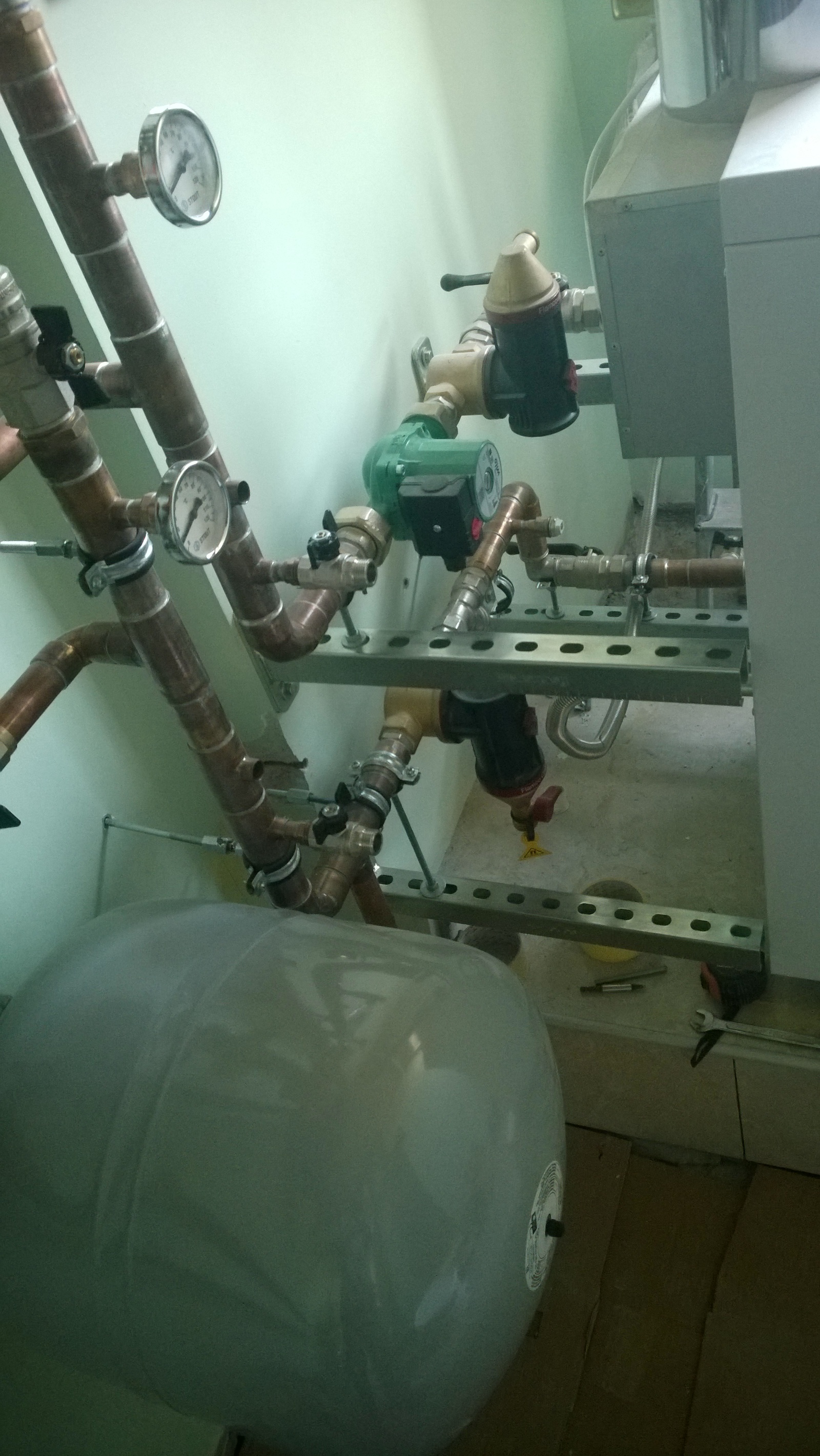 Everyday plumbing 13 - Boiler room piping - My, Engineering systems, Boiler room, Copper, Samara, Plumber, Longpost