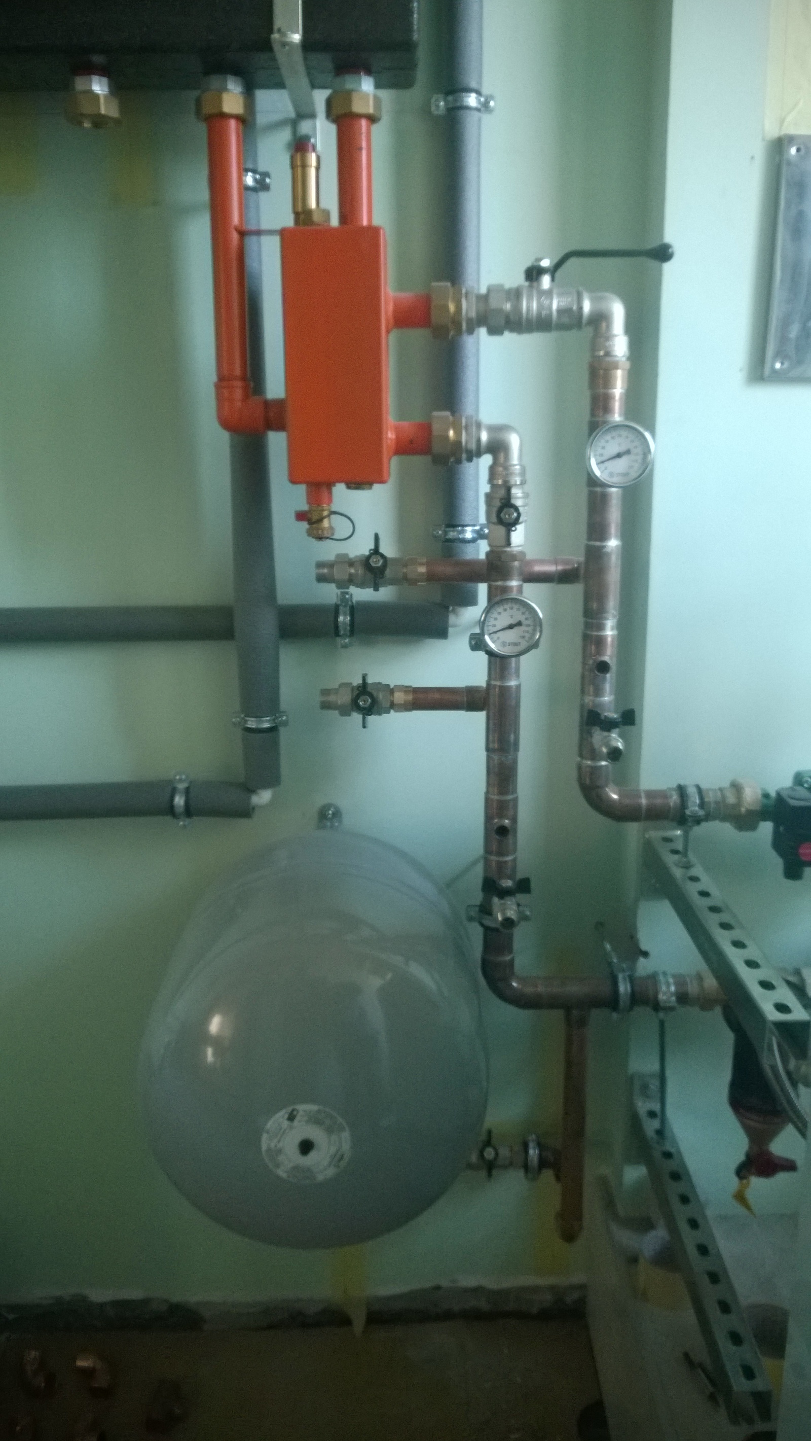 Everyday plumbing 13 - Boiler room piping - My, Engineering systems, Boiler room, Copper, Samara, Plumber, Longpost