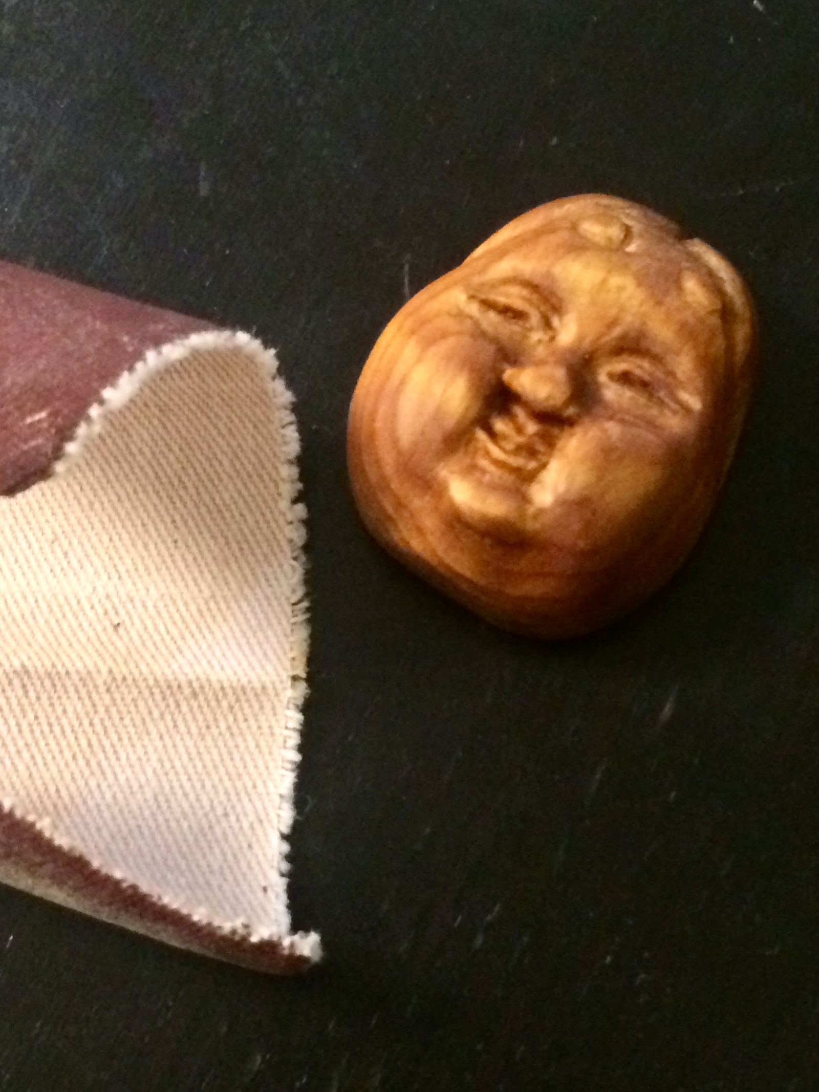 Theater Mask No. - My, Mask, Handmade, Netsuke, Needlework, With your own hands, Wood carving, Longpost