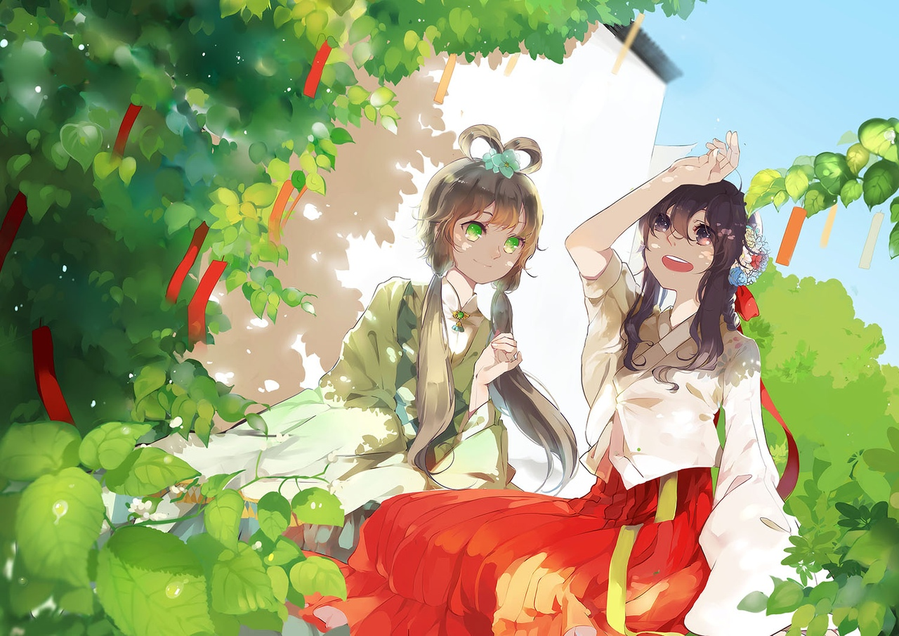 Жарко то как! - Аниме, Не аниме, Yuezheng Ling, Luo tianyi, Anime Art, Лето