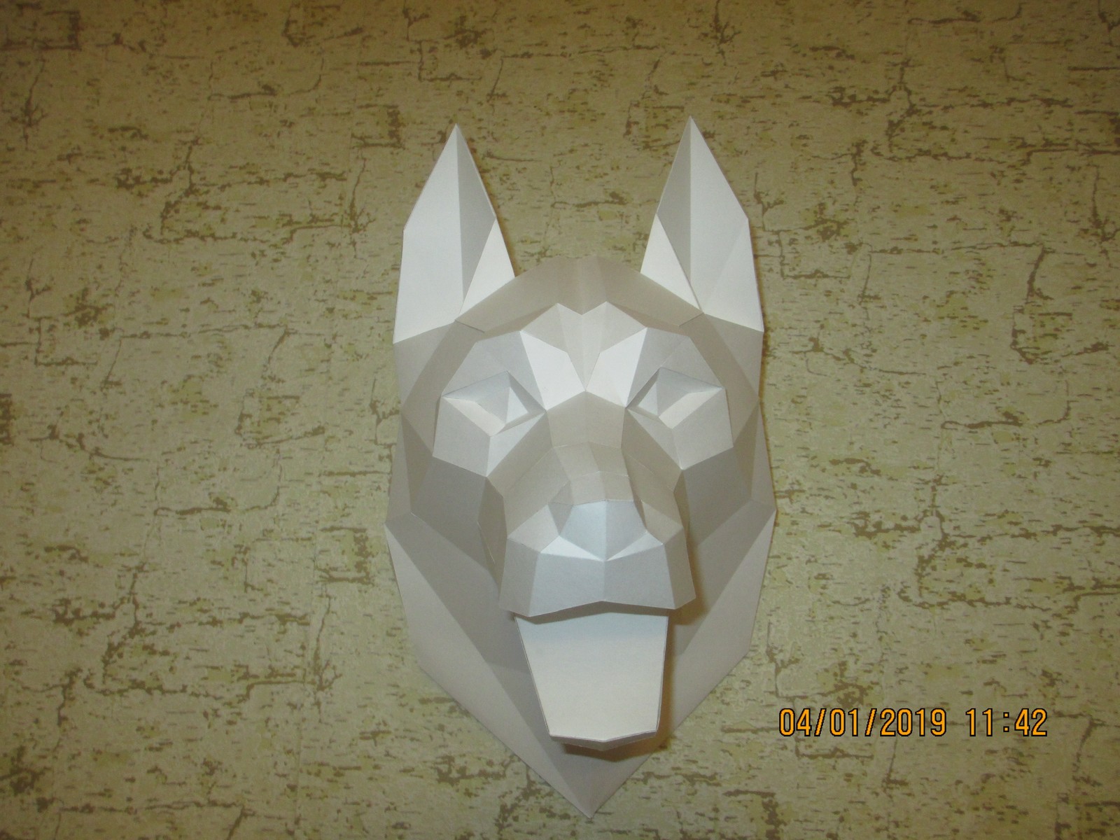 husky papercraft - My, Dog, Art, Paper, Papercraft, Longpost