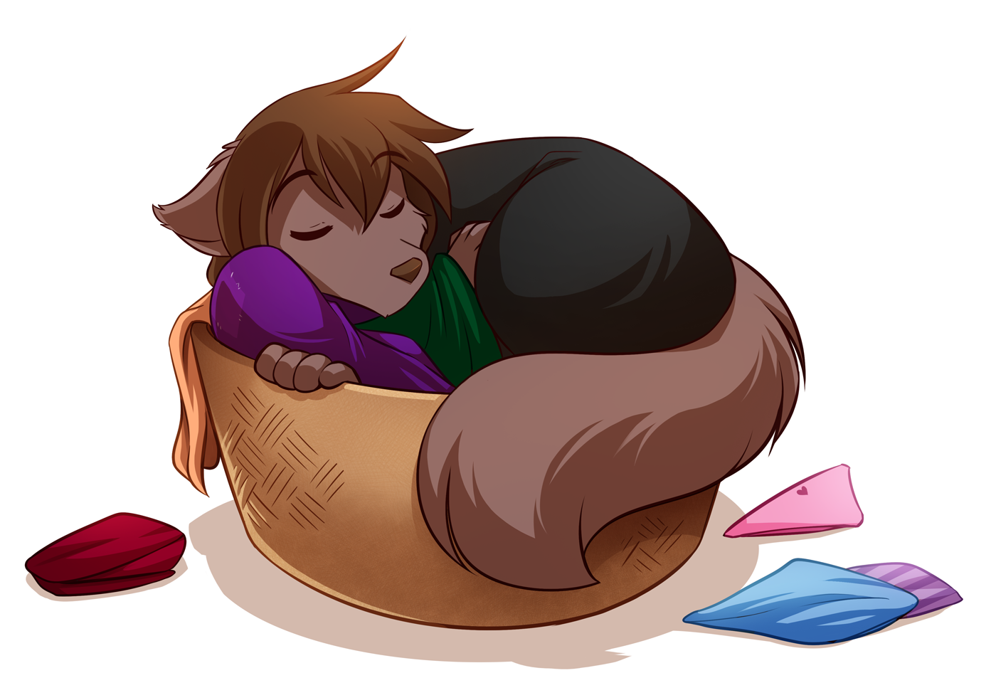 Laundry Nap - Furry, Art, Anthro, Natani, Twokinds, Tom Fischbach