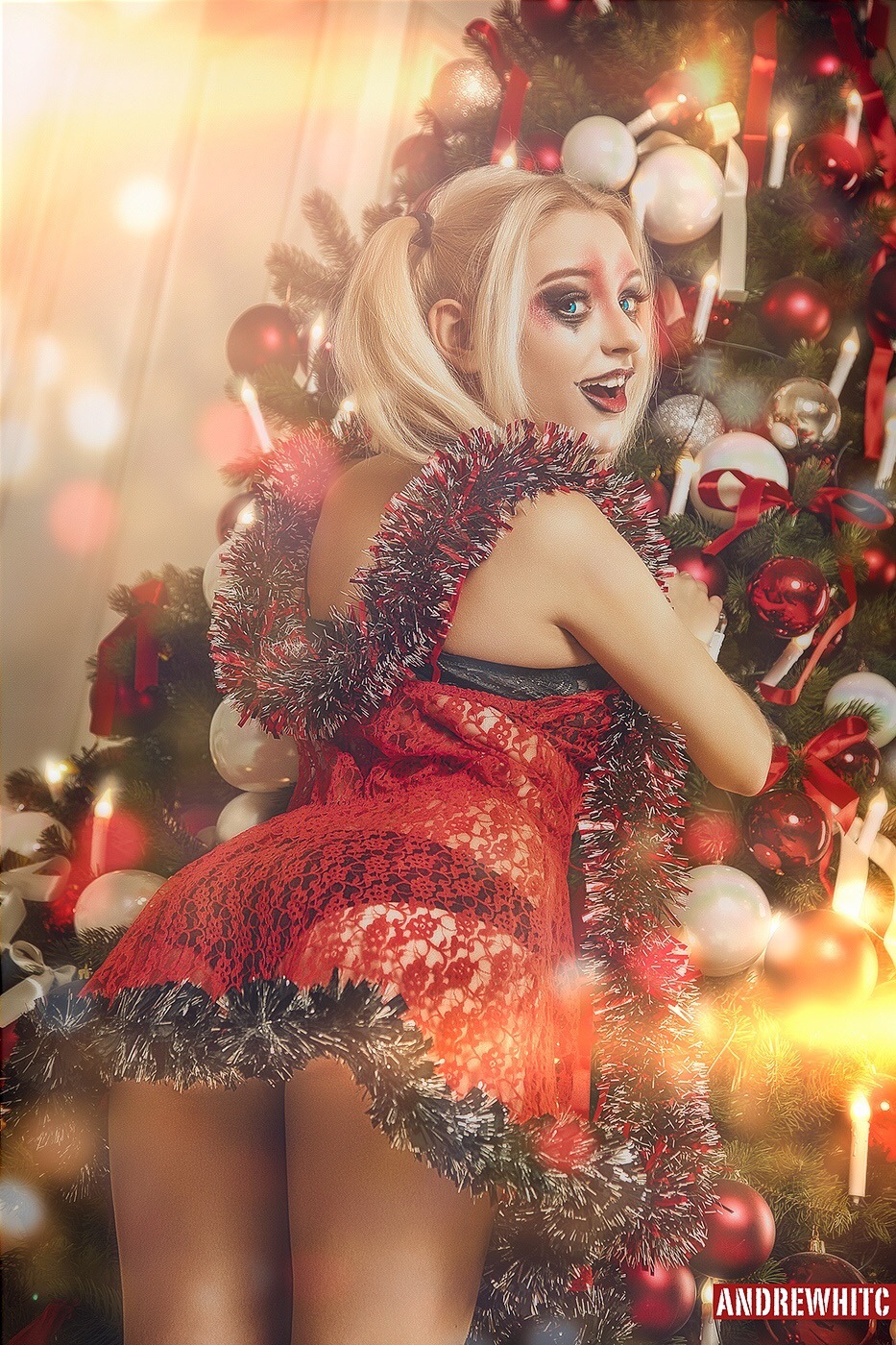 Christmas Harley Quinn by Sonikella - Cosplay, Russian cosplay, Dc comics, Harley quinn, Sonikella, Christmas, Longpost