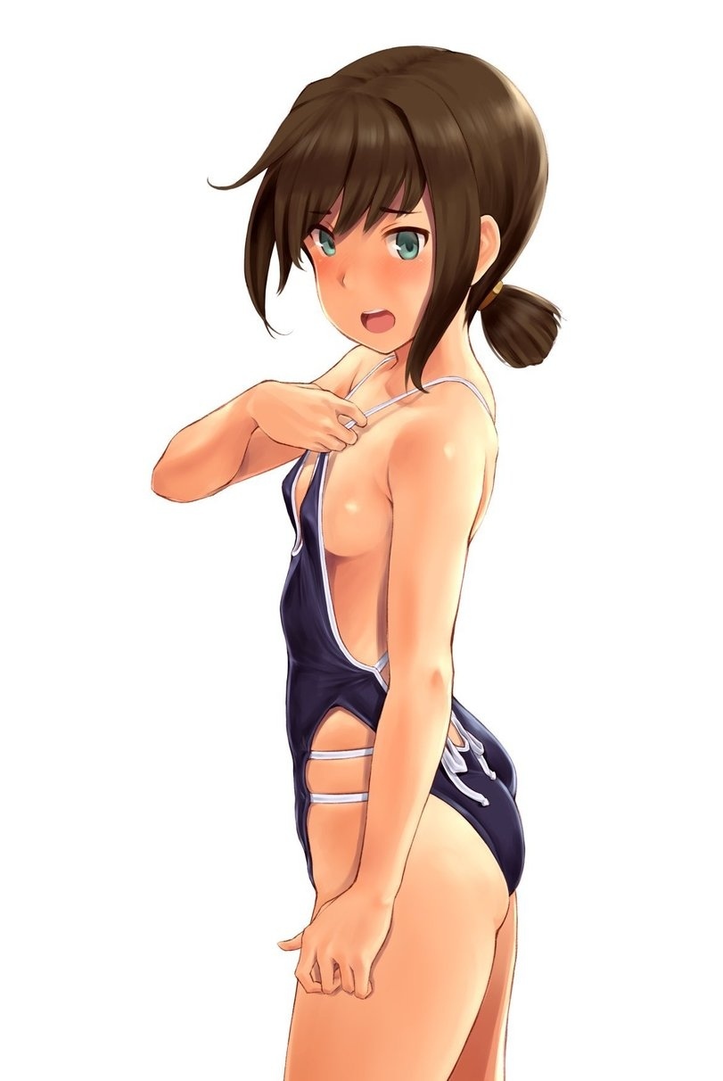 Fubuki - NSFW, Kantai collection, Fubuki, Etty, Swimsuit, Sideboob, Anime art, Anime, Art