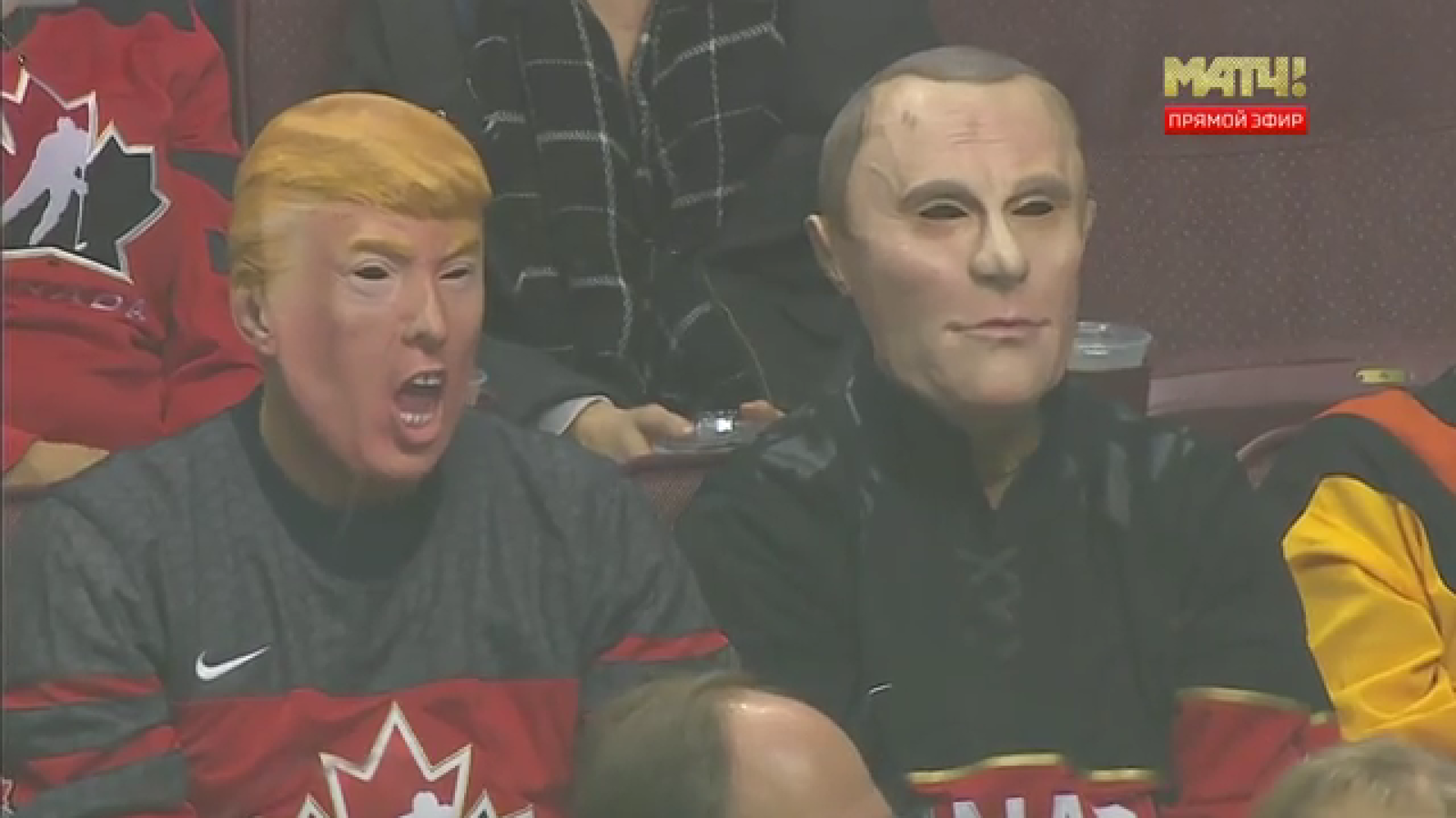 The mask maker knew who would win. - Hockey, Donald Trump, Little Johnny