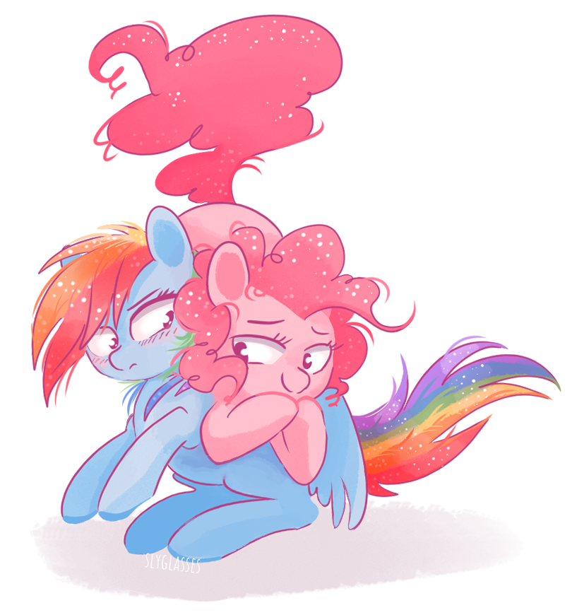 Pinky from above today - My little pony, Pinkie pie, Rainbow dash, , Shipping, MLP Lesbian