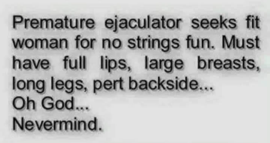 Imagination plays tricks on me... - Девушки, Знакомства, Мужчина, Преждевременная эякуляция, Мужчины