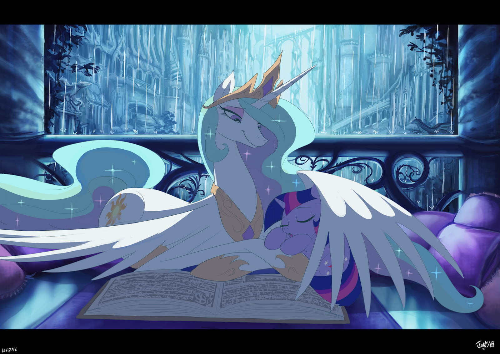 We Can Finish The Story Tomorrow - My little pony, Princess celestia, Twilight sparkle, Jowybean