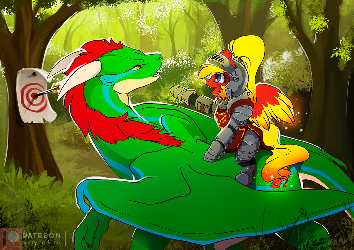 Knights dragons - My little pony, Original character, The Dragon, Knight, Ashley Arctic Fox