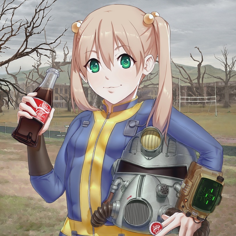 Fallout Shoujo - Katawa shoujo, Emi Ibarazaki, Crossover, Fallout, Art, Games, Anime art