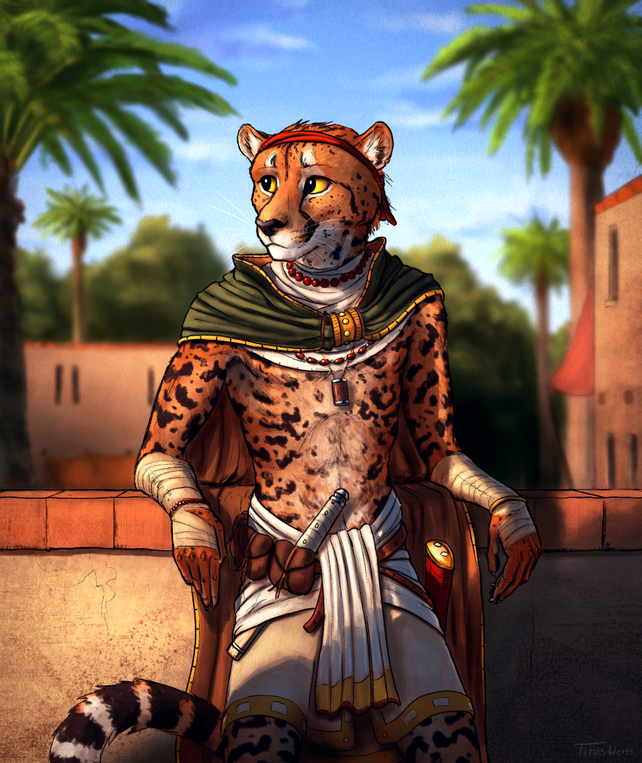 Eli'maar - Furry, Art, Anthro, Cheetah, , Titusweiss