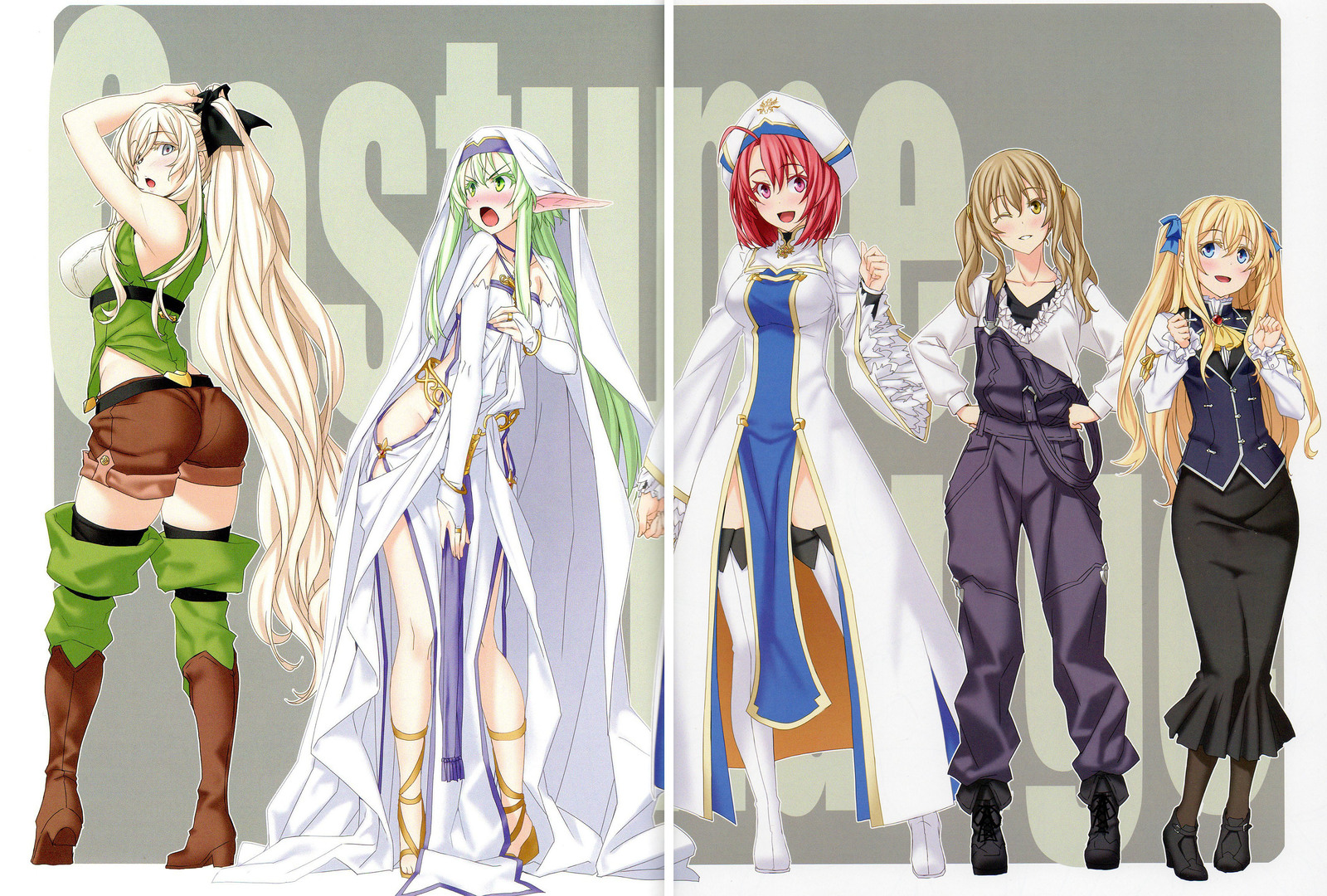 Changed costumes - Anime, Anime art, Goblin slayer, Sword maiden, High elf archer, , Guild Girl, Priestess, Cow Girl Goblin Slayer