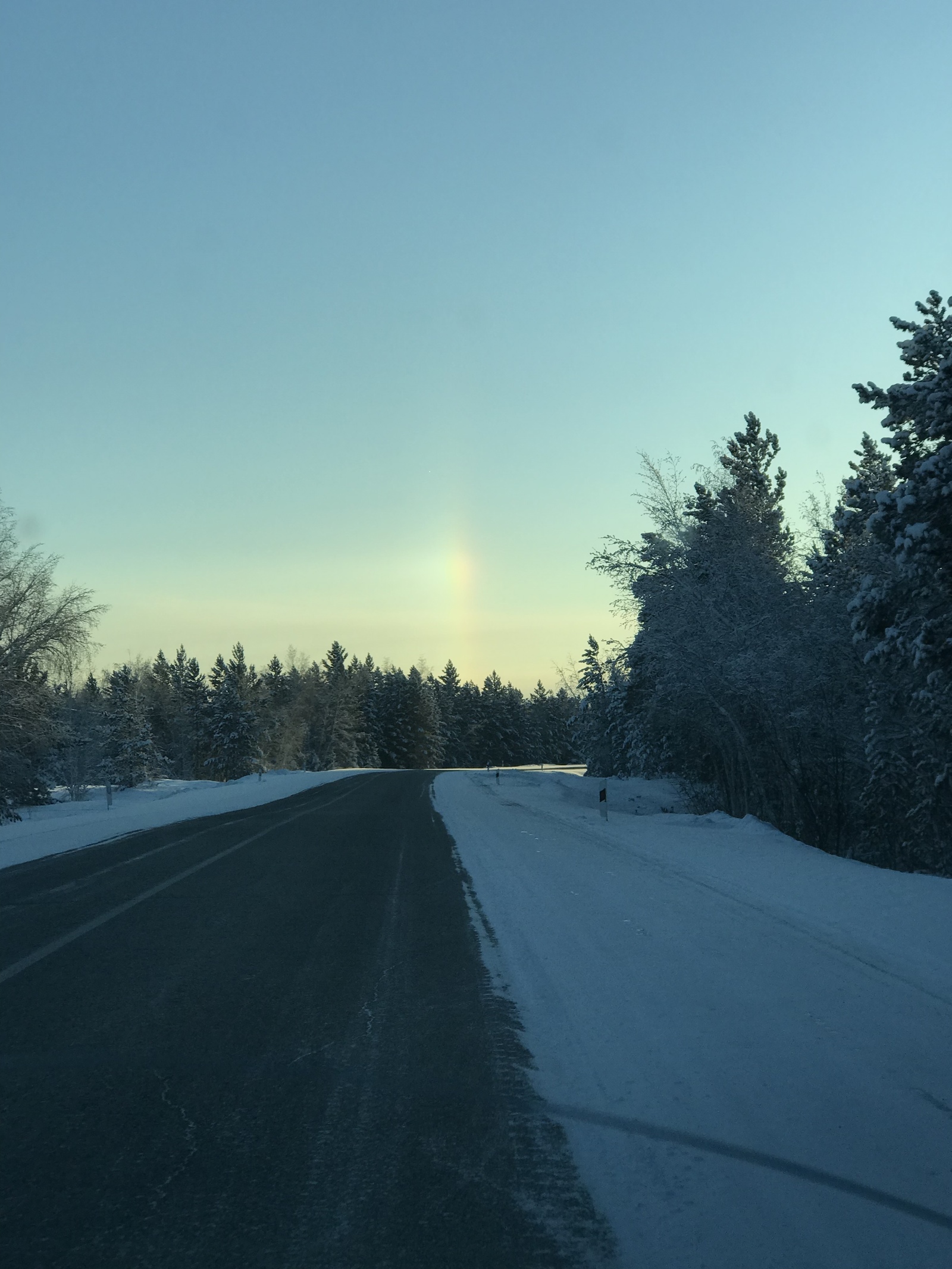 Halo in winter in Yakutia December 31, 2018 - My, Rainbow, Winter, 