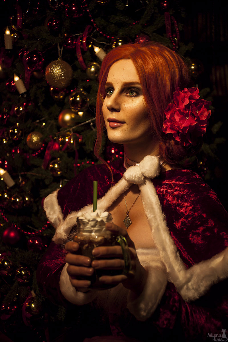 Festive Triss Merigold - My, Cosplay, Russian cosplay, Witcher, The Witcher 3: Wild Hunt, Girls, Games, Computer games, Longpost, Triss Merigold