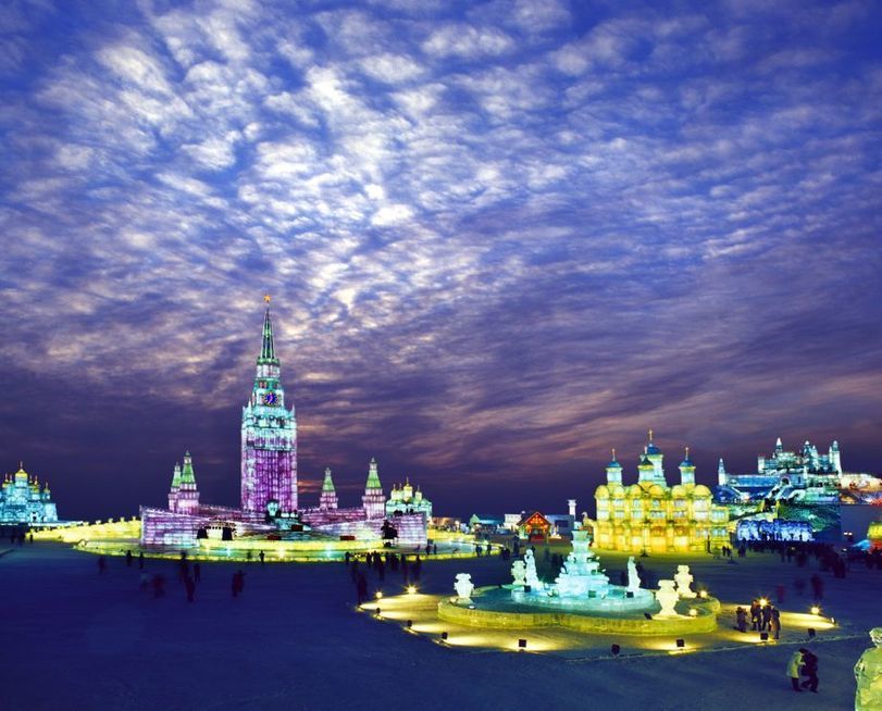 Snow and Ice Festival. - Harbin, Ice sculpture, Ice, China, The festival, , Longpost