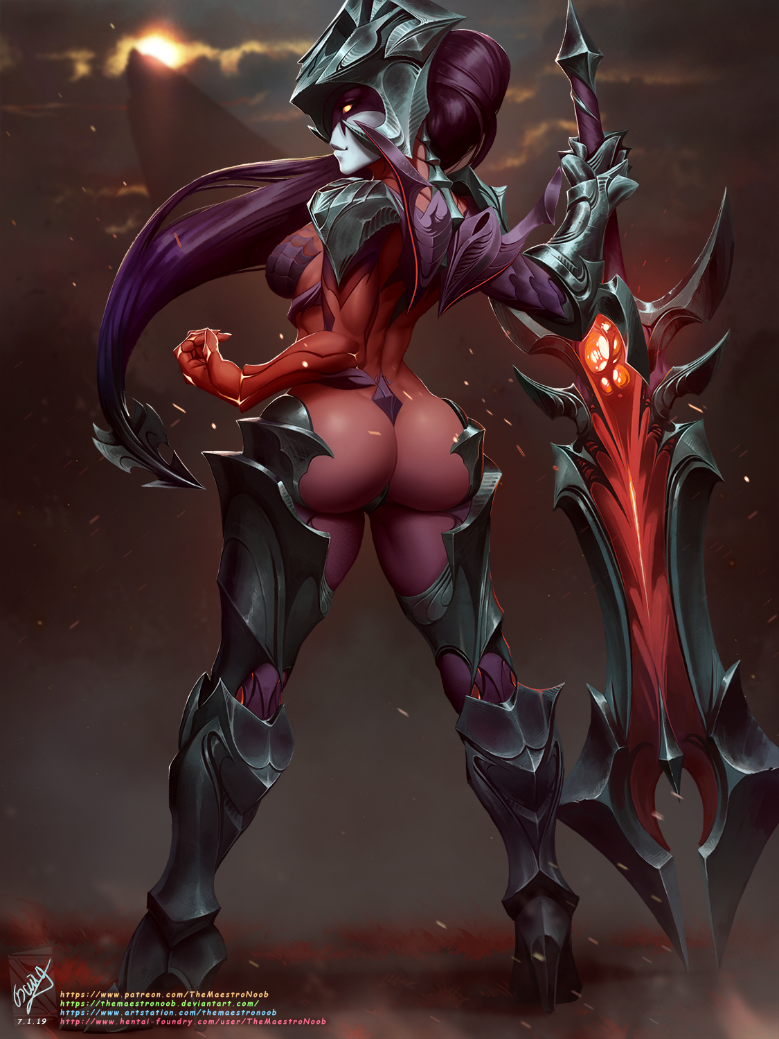 Aatrox - NSFW, Themaestronoob, League of legends, Aatrox, Games, Art, Rule 63, Longpost