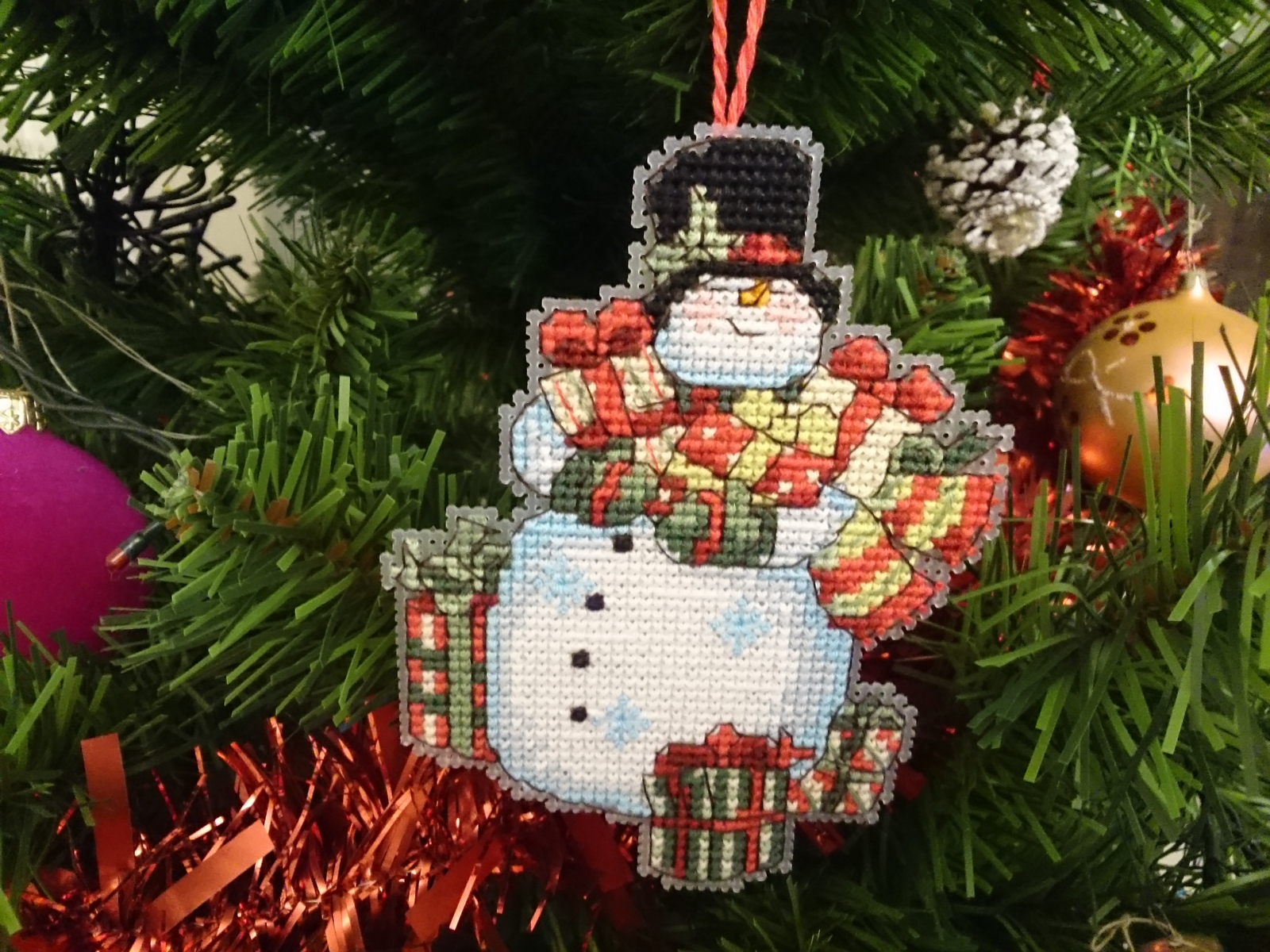 Cute additions to Christmas gifts - My, Cross-stitch, Hobby, Threads and needles, Floss, Embroidery, Needlework without process, Longpost