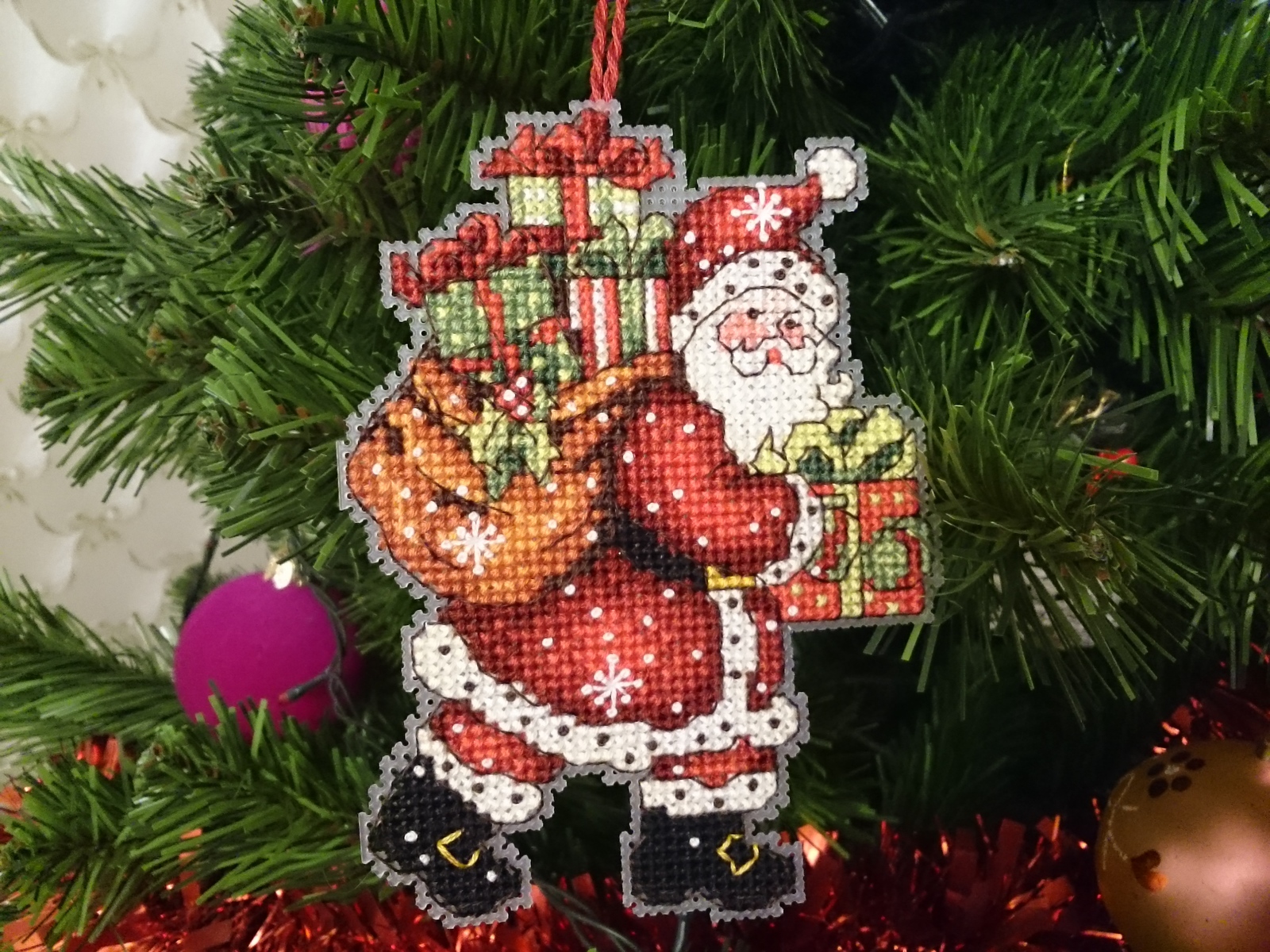 Cute additions to Christmas gifts - My, Cross-stitch, Hobby, Threads and needles, Floss, Embroidery, Needlework without process, Longpost