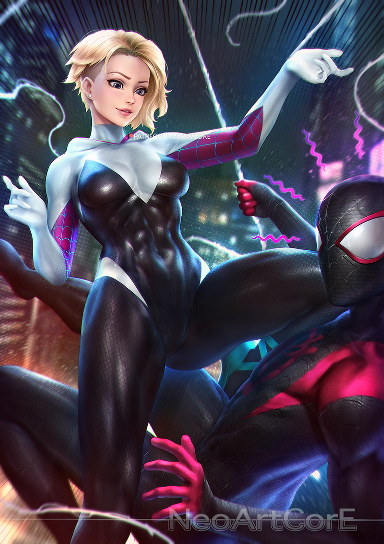 Spider Gwen Art - Art, Neoartcore, Spider-gwen, Gwen Stacy, Marvel, Superheroes, Miles Morales