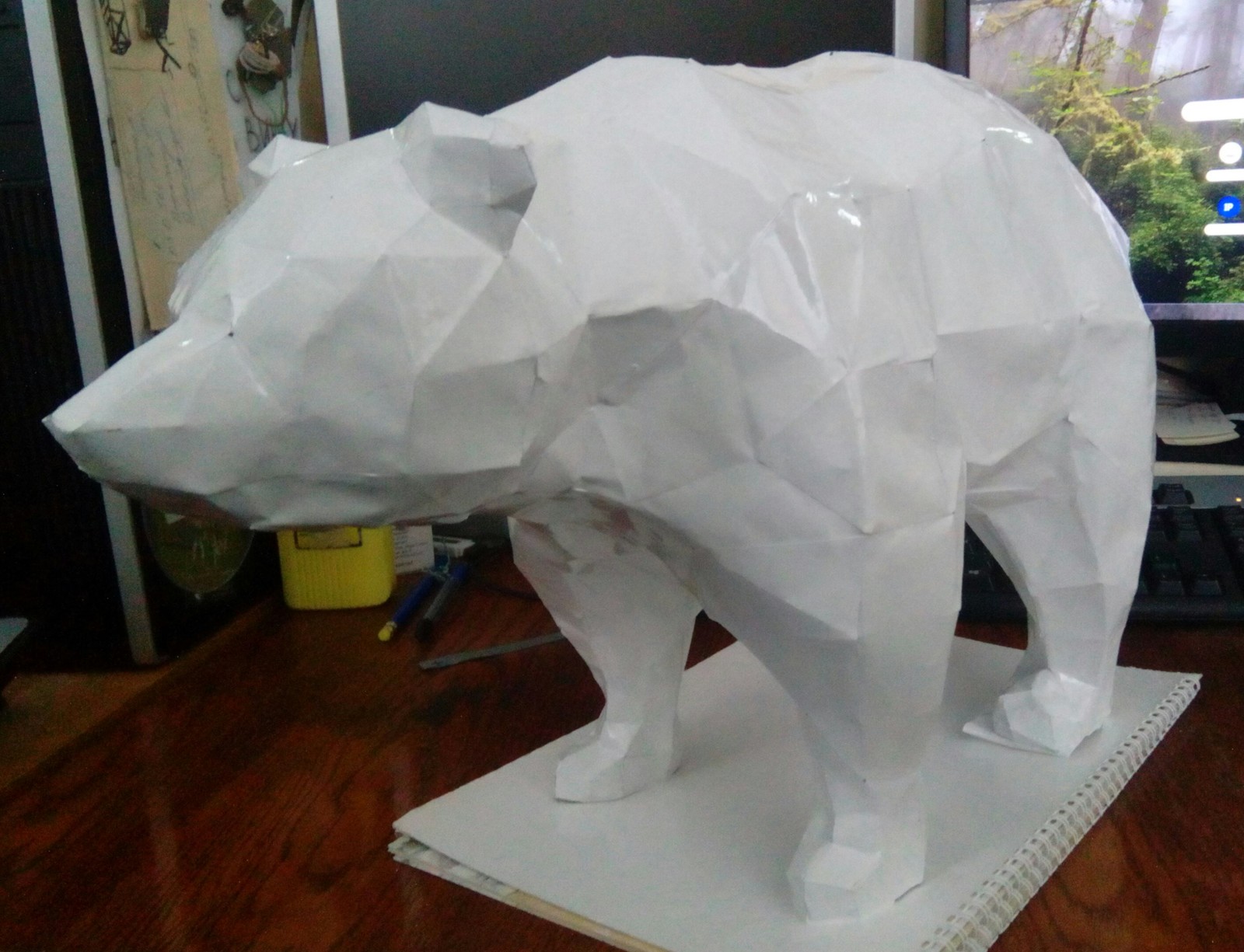 Polar bear - My, Papercraft, The Bears, Longpost