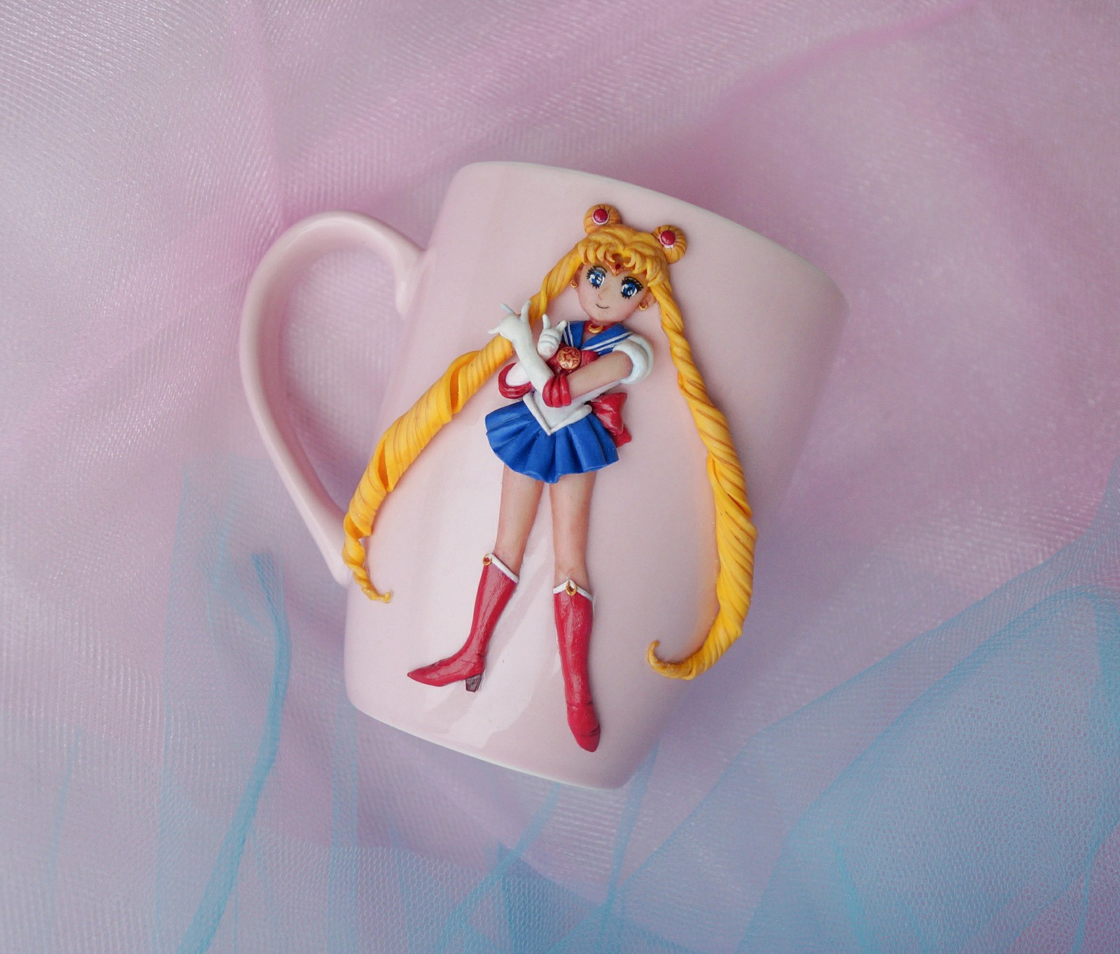 Warrior in sailor suit - My, Anime, Polymer clay, Presents, With your own hands, Needlework without process, Handmade, Longpost, Sailor Moon