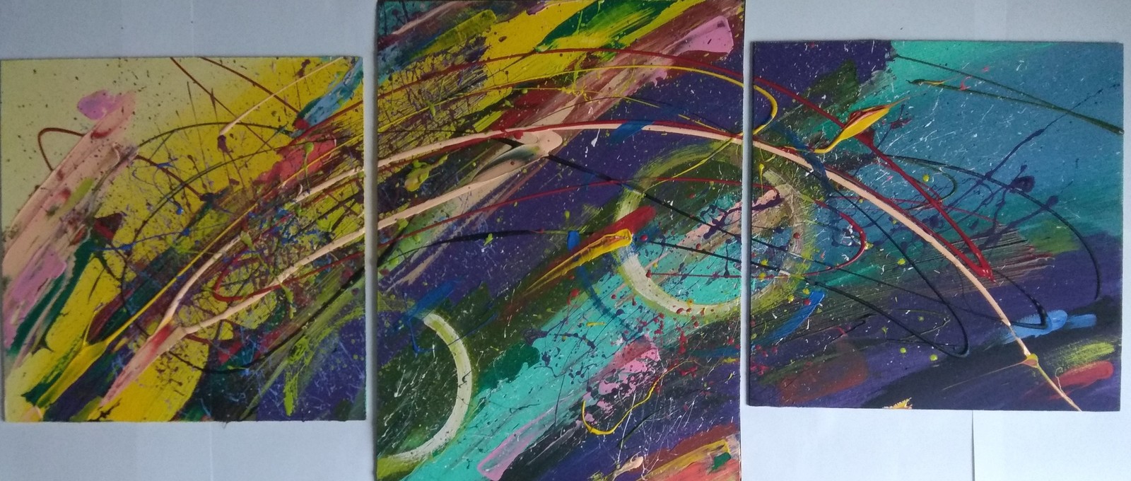 Iozhik Dnepr - My, Iozhikdnepr, Abstraction, Acrylic, Triptych, Modern Art, Art