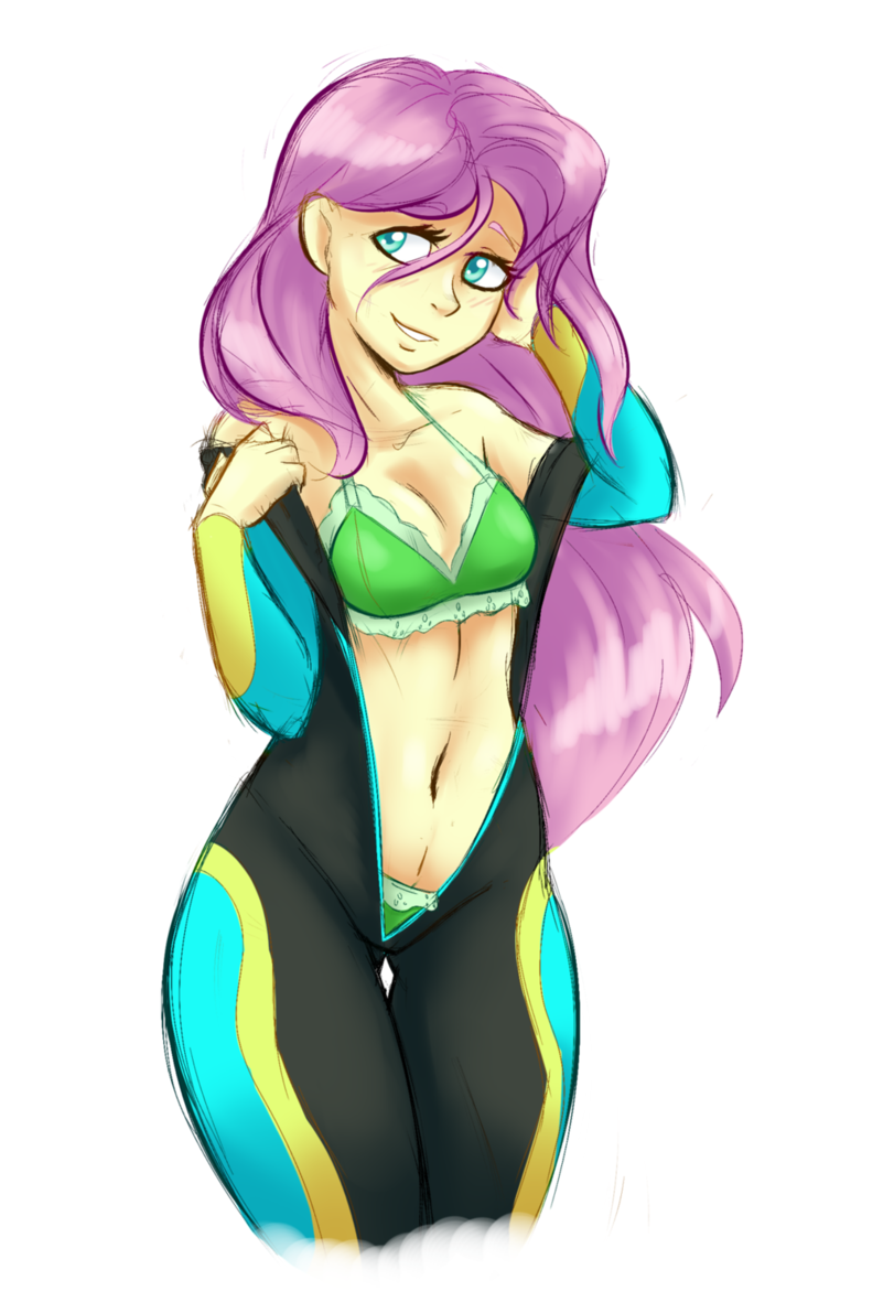 Swimsuit - Fluttershy, My Little Pony, Equestria Girls, Хуманизация, Ambris, MLP Edge