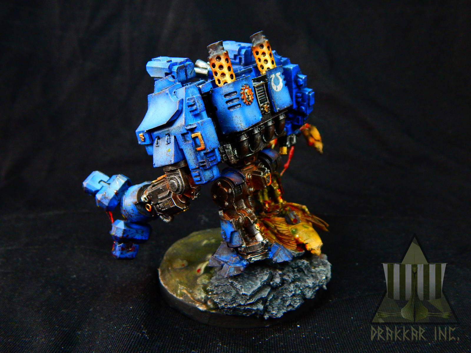 Ironclad Dreadnough - Моё, Warhammer 40k, Wh painting, Wh miniatures, Миниатюра, Покраска миниатюр, Ultramarines, Нургл, Длиннопост, Насекомые