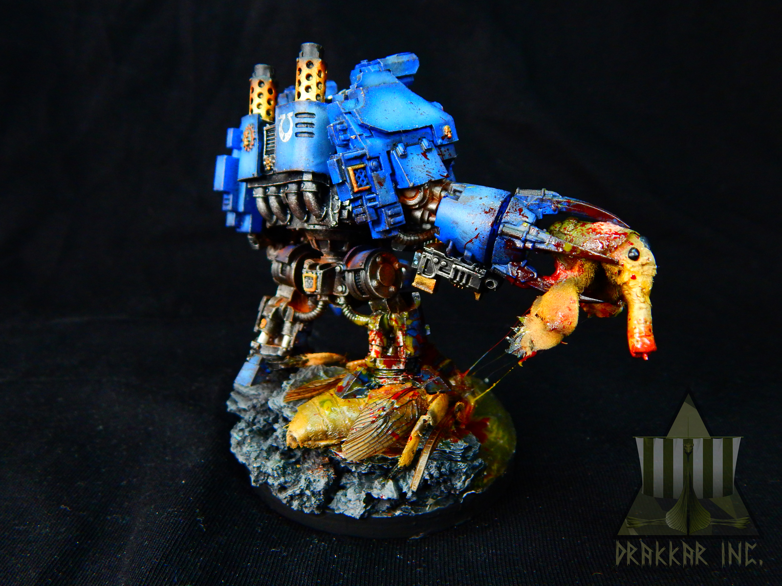 Ironclad Dreadnough - Моё, Warhammer 40k, Wh painting, Wh miniatures, Миниатюра, Покраска миниатюр, Ultramarines, Нургл, Длиннопост, Насекомые