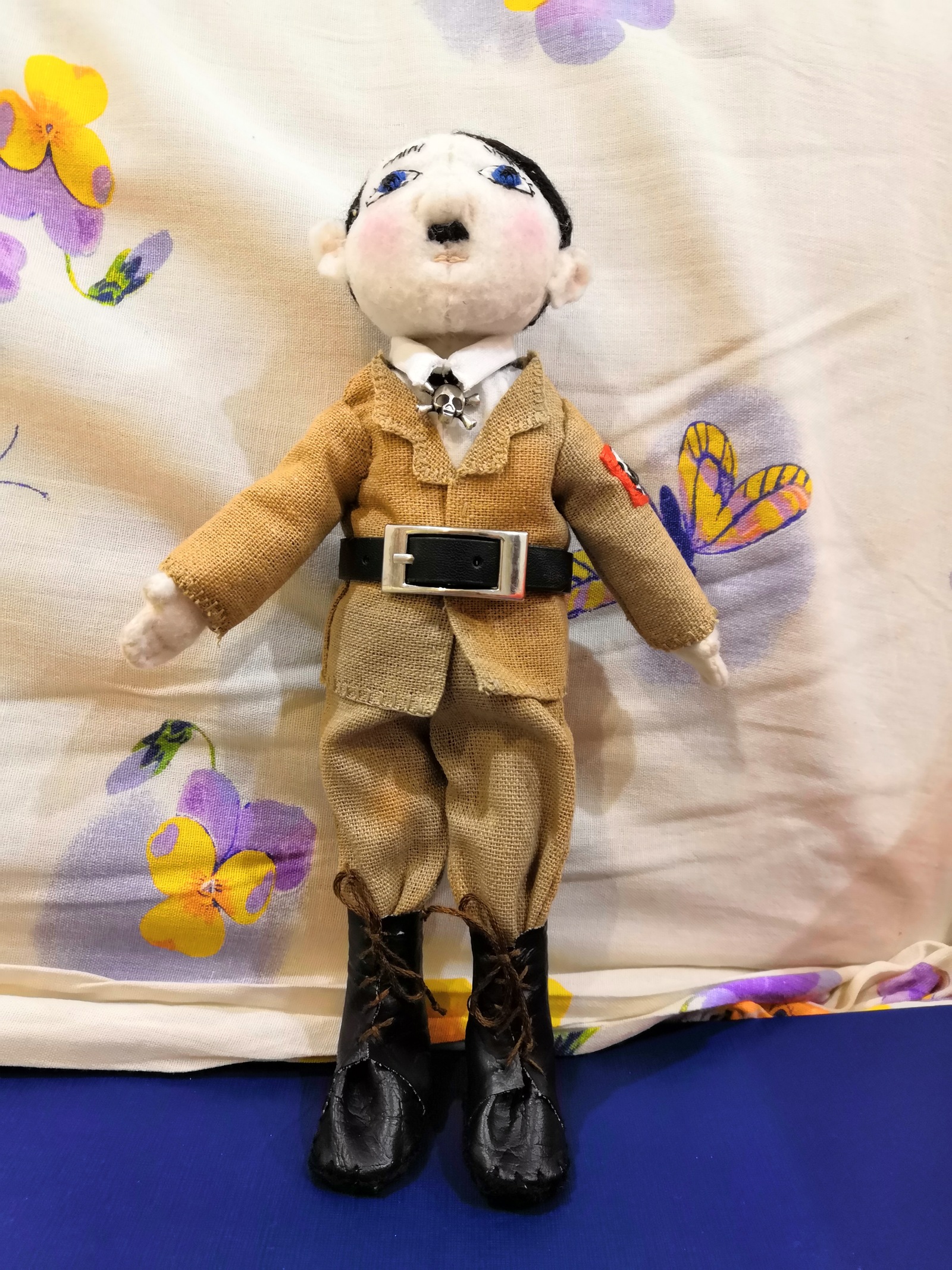 Adolf - playful (do it yourself) - NSFW, My, Humor, Handmade, Handmade, felt toys, Author's toy, Longpost